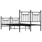 vidaXL Estructura de cama cabecero y pie de cama metal negro 135x190cm vidaXL Estructura de cama cabecero y pie de cama metal negro 135x190cm