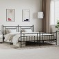 vidaXL Estructura de cama cabecero y pie de cama metal negro 193x203cm vidaXL Estructura de cama cabecero y pie de cama metal negro 193x203cm