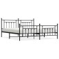 vidaXL Estructura de cama cabecero y pie de cama metal negro 193x203cm vidaXL Estructura de cama cabecero y pie de cama metal negro 193x203cm