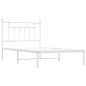 vidaXL Estructura de cama de metal con cabecero blanco 100x190 cm vidaXL Estructura de cama de metal con cabecero blanco 100x190 cm