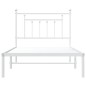 vidaXL Estructura de cama de metal con cabecero blanco 100x190 cm vidaXL Estructura de cama de metal con cabecero blanco 100x190 cm