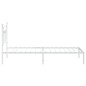vidaXL Estructura de cama de metal con cabecero blanco 100x190 cm vidaXL Estructura de cama de metal con cabecero blanco 100x190 cm