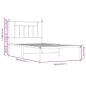 vidaXL Estructura de cama de metal con cabecero blanco 100x190 cm vidaXL Estructura de cama de metal con cabecero blanco 100x190 cm