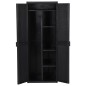 vidaXL Armario de almacenaje de jardín ratán PP negro 65x45x172 cm vidaXL Armario de almacenaje de jardín ratán PP negro 65x45x172 cm