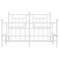 vidaXL Estructura cama metal con cabecero y estribo blanco 150x200 cm
