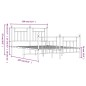 vidaXL Estructura cama metal con cabecero y estribo blanco 150x200 cm