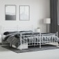 vidaXL Estructura cama metal con cabecero y pie cama blanco 193x203 cm