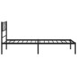 vidaXL Estructura de cama con cabecero metal negro 100x190 cm vidaXL Estructura de cama con cabecero metal negro 100x190 cm