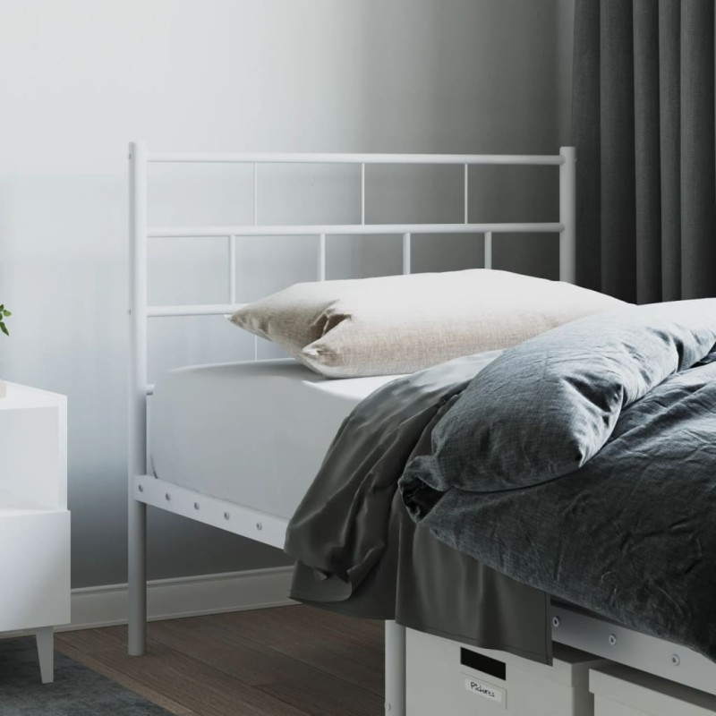 vidaXL Cabecero de metal blanco 90 cm vidaXL Cabecero de metal blanco 90 cm
