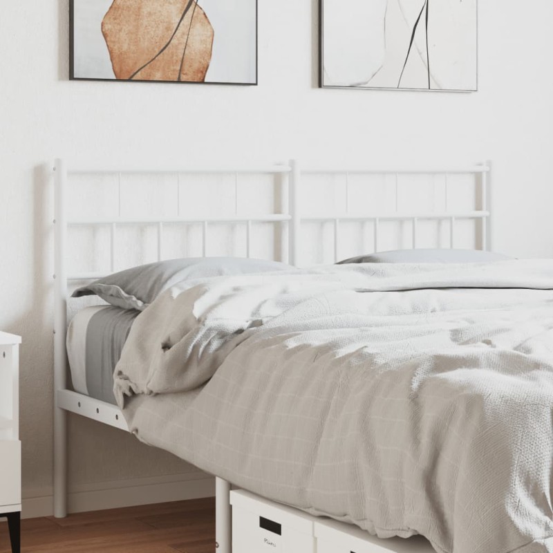 vidaXL Cabecero de metal blanco 140 cm vidaXL Cabecero de metal blanco 140 cm