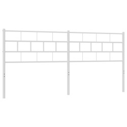 vidaXL Cabecero de metal blanco 160 cm
