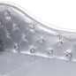 vidaXL Diván de cuero sintético plateado vidaXL Diván de cuero sintético plateado
