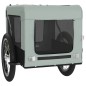 vidaXL Remolque de bicicleta mascotas hierro tela Oxford gris negro vidaXL Remolque de bicicleta mascotas hierro tela Oxford gris negro