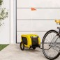 vidaXL Remolque bicicleta mascotas hierro tela Oxford amarillo negro vidaXL Remolque bicicleta mascotas hierro tela Oxford amarillo negro