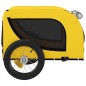 vidaXL Remolque bicicleta mascotas hierro tela Oxford amarillo negro vidaXL Remolque bicicleta mascotas hierro tela Oxford amarillo negro