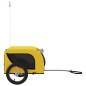 vidaXL Remolque bicicleta mascotas hierro tela Oxford amarillo negro vidaXL Remolque bicicleta mascotas hierro tela Oxford amarillo negro