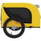 vidaXL Remolque bicicleta mascotas hierro tela Oxford amarillo negro vidaXL Remolque bicicleta mascotas hierro tela Oxford amarillo negro