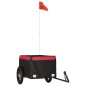 vidaXL Remolque para bicicleta hierro negro y rojo 30 kg vidaXL Remolque para bicicleta hierro negro y rojo 30 kg