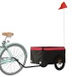 vidaXL Remolque para bicicleta hierro negro y rojo 30 kg vidaXL Remolque para bicicleta hierro negro y rojo 30 kg