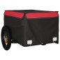 vidaXL Remolque para bicicleta hierro negro y rojo 30 kg vidaXL Remolque para bicicleta hierro negro y rojo 30 kg