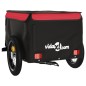 vidaXL Remolque para bicicleta hierro negro y rojo 30 kg vidaXL Remolque para bicicleta hierro negro y rojo 30 kg