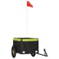 vidaXL Remolque para bicicleta hierro negro y verde 30 kg vidaXL Remolque para bicicleta hierro negro y verde 30 kg