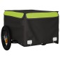 vidaXL Remolque para bicicleta hierro negro y verde 30 kg vidaXL Remolque para bicicleta hierro negro y verde 30 kg