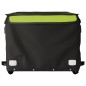 vidaXL Remolque para bicicleta hierro negro y verde 45 kg