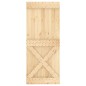 vidaXL Puerta corredera con herrajes madera maciza de pino 85x210 cm vidaXL Puerta corredera con herrajes madera maciza de pino 85x210 cm