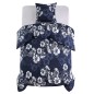 vidaXL Set funda edredón estampado floral azul marino 140x220/60x70 cm vidaXL Set funda edredón estampado floral azul marino 140x220/60x70 cm