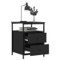vidaXL Mesita de noche madera de ingeniería negro 44x45x60 cm vidaXL Mesita de noche madera de ingeniería negro 44x45x60 cm