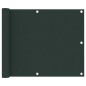 vidaXL Toldo para balcón tela oxford verde oscuro 75x400 cm vidaXL Toldo para balcón tela oxford verde oscuro 75x400 cm