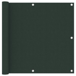 vidaXL Toldo para balcón tela oxford verde oscuro 90x500 cm