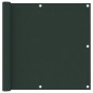 vidaXL Toldo para balcón tela oxford verde oscuro 90x500 cm vidaXL Toldo para balcón tela oxford verde oscuro 90x500 cm