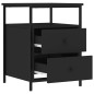 vidaXL Mesita de noche madera de ingeniería negro 44x45x60 cm vidaXL Mesita de noche madera de ingeniería negro 44x45x60 cm