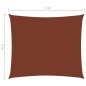vidaXL Toldo de vela rectangular tela Oxford terracota 2x3 m