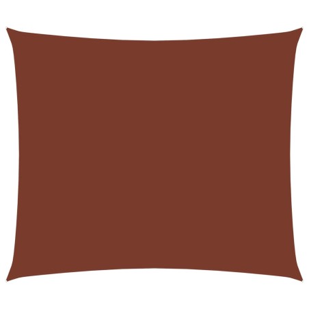 vidaXL Toldo de vela rectangular tela Oxford terracota 2,5x4,5 m 