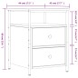 vidaXL Mesita de noche madera de ingeniería negro 44x45x60 cm vidaXL Mesita de noche madera de ingeniería negro 44x45x60 cm