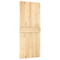 vidaXL Puerta corredera con herrajes madera maciza de pino 85x210 cm vidaXL Puerta corredera con herrajes madera maciza de pino 85x210 cm