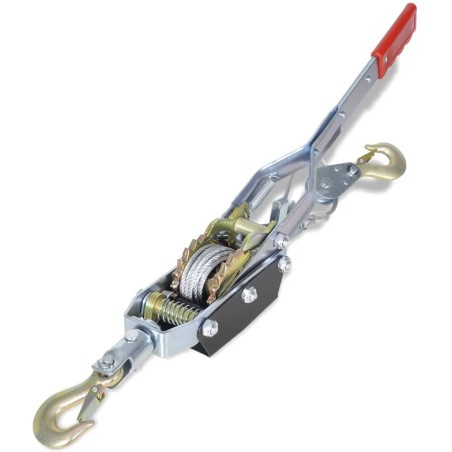 vidaXL Cabrestante manual de palanca con 2 engranajes 1815 kg