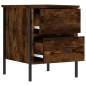 vidaXL Mesita de noche madera de ingeniería roble ahumado 40x42x50 cm vidaXL Mesita de noche madera de ingeniería roble ahumado 40x42x50 cm