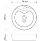 vidaXL Lavabo lujoso y rebosadero cerámica marrón oscuro mate 36x13 cm