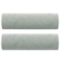 vidaXL Cojines decorativos 2 uds terciopelo gris claro Ø15x50 cm