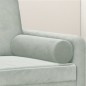 vidaXL Cojines decorativos 2 uds terciopelo gris claro Ø15x50 cm