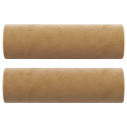 vidaXL Cojines decorativos 2 uds terciopelo marrón 15x50 cm
