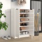 vidaXL Mueble zapatero madera contrachapada blanco brillo 59x35x100 cm vidaXL Mueble zapatero madera contrachapada blanco brillo 59x35x100 cm