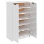 vidaXL Mueble zapatero madera contrachapada blanco brillo 59x35x100 cm vidaXL Mueble zapatero madera contrachapada blanco brillo 59x35x100 cm