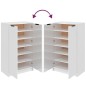 vidaXL Mueble zapatero madera contrachapada blanco brillo 59x35x100 cm vidaXL Mueble zapatero madera contrachapada blanco brillo 59x35x100 cm