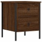 vidaXL Mesita de noche madera de ingeniería marrón roble 40x42x50 cm vidaXL Mesita de noche madera de ingeniería marrón roble 40x42x50 cm
