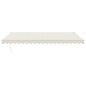 vidaXL Toldo retráctil aluminio y tela color crema 5x3 m